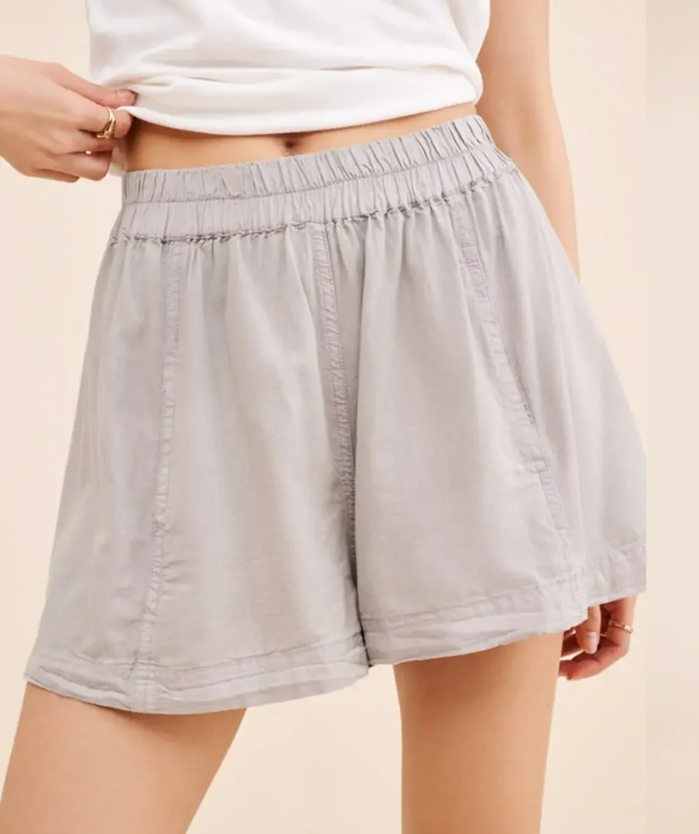 Free People Get Free Poplin Shorts Light Grey XL